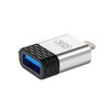 Adapter USB - Lightning XO NB186 OTG Srebrny Gniazdo (żeńskie) USB typ A