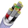 Kabel USB - Lightning/Micro USB/USB-C BASEUS Flash Series 100W 1.2 m Fioletowy Typ USB-A - Micro USB