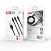 Kabel USB - Lightning/USB-C/microUSB XO 3w1 NB173 2,4A 1,2 m Czarny Długość [m] 1.2