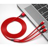 Kabel XO NB173 3w1 2.4A 1.2 m Czerwony Typ USB - USB-C