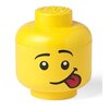 Pojemnik na LEGO mała głowa Chłopiec Głuptasek Żółty 40311726