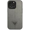 Etui GUESS Saffiano Triangle Logo do Apple iPhone 14 Pro Srebrny Model telefonu iPhone 14 Pro