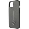 Etui GUESS Saffiano Triangle Logo do Apple iPhone 14 Srebrny Typ Etui nakładka
