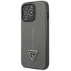 Etui GUESS Saffiano Triangle Logo do Apple iPhone 14 Pro Max Srebrny Seria telefonu iPhone