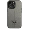 Etui GUESS Saffiano Triangle Logo do Apple iPhone 14 Pro Max Srebrny Model telefonu iPhone 14 Pro Max