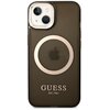 Etui GUESS Gold Outline Translucent MagSafe do Apple iPhone 14 Czarny Model telefonu iPhone 14