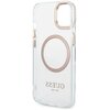 Etui GUESS Metal Outline MagSafe do Apple iPhone 14 Przezroczysto-złoty Gwarancja 24 miesiące