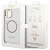 Etui GUESS Metal Outline MagSafe do Apple iPhone 14 Przezroczysto-złoty Marka telefonu Apple