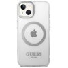 Etui GUESS Metal Outline MagSafe do Apple iPhone 14 Przezroczysto-srebrny Model telefonu iPhone 14