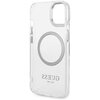 Etui GUESS Metal Outline MagSafe do Apple iPhone 14 Przezroczysto-srebrny Gwarancja 24 miesiące