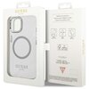 Etui GUESS Metal Outline MagSafe do Apple iPhone 14 Przezroczysto-srebrny Marka telefonu Apple