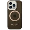 Etui GUESS Gold Outline Translucent MagSafe do Apple iPhone 14 Pro Czarny Model telefonu iPhone 14 Pro