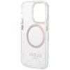 Etui GUESS Metal Outline MagSafe do Apple iPhone 14 Pro Przezroczysto-srebrny Gwarancja 24 miesiące
