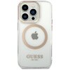Etui GUESS Metal Outline MagSafe do Apple iPhone 14 Pro Max Przezroczysto-złoty Model telefonu iPhone 14 Pro Max