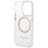 Etui GUESS Metal Outline MagSafe do Apple iPhone 14 Pro Max Przezroczysto-złoty Gwarancja 24 miesiące
