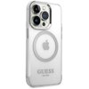Etui GUESS Metal Outline MagSafe do Apple iPhone 14 Pro Max Przezroczysto-srebrny Kompatybilność Apple iPhone 14 Pro Max