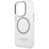Etui GUESS Metal Outline MagSafe do Apple iPhone 14 Pro Max Przezroczysto-srebrny Typ Etui nakładka