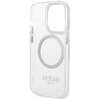 Etui GUESS Metal Outline MagSafe do Apple iPhone 14 Pro Max Przezroczysto-srebrny Gwarancja 24 miesiące