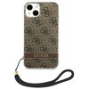 Etui GUESS 4G Print Strap do Apple iPhone 14 Plus Brązowy Model telefonu iPhone 14 Plus