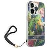 Etui GUESS Flower Strap do Apple iPhone 14 Pro Max Niebieski Model telefonu iPhone 14 Pro Max