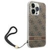 Etui GUESS 4G Print Strap do Apple iPhone 14 Pro Brązowy Model telefonu iPhone 14 Pro
