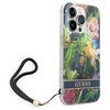 Etui GUESS Flower Strap do Apple iPhone 14 Pro Niebieski Model telefonu iPhone 14 Pro