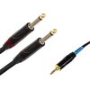 Kabel SSQ MIJM1 TRS 3.5 mm - 2 x Jack 6.3 mm 1 m Czarny Kolor Czarny