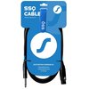 Kabel SSQ XZJM3 Jack Mono - XLR żeński 3 m Materiał Miedź
