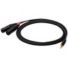 Kabel SSQ MIXLR1 TRS 3.5 mm - 2 XLR męski 1 m