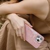 Opakowanie przedstawia etui na telefon z wzorem terrazzo w różnych kolorach na jasnym tle. Na opakowaniu widnieje tekst: "Terrazzo", "Superior Hybrid Impact Defense", "14 Plus", "Made for the modern woman", oraz "Coehl".