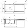 U Zlewozmywak DEANTE Sabor ZCB 3113 Szary Komora 1 446 x 350 x 180 mm