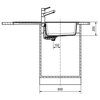 Zlewozmywak jednokomorowy z ociekaczem FRANKE Basis BFG 611-97 114.0676.291 Czarny matowy 50x97 Typ Wbudowywany