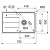 Zlewozmywak FRANKE Basis BFG 611-78 114.0676.298 Czarny matowy Typ Wbudowywany