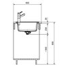 Zlewozmywak jednokomorowy z ociekaczem FRANKE Basis BFG 611-78 114.0676.296 Onyx 50x78 Typ Wbudowywany