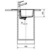 Zlewozmywak jednokomorowy z ociekaczem FRANKE Basis BFG 611-62 114.0676.305 Czarny matowy 50x62 Typ Wbudowywany