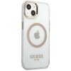 Etui GUESS Metal Outline MagSafe do Apple iPhone 13 Przezroczysto-złoty Kompatybilność Apple iPhone 13