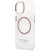 Etui GUESS Metal Outline MagSafe do Apple iPhone 13 Przezroczysto-złoty Typ Etui nakładka
