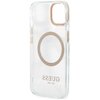 Etui GUESS Metal Outline MagSafe do Apple iPhone 13 Przezroczysto-złoty Gwarancja 24 miesiące
