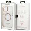 Etui GUESS Metal Outline MagSafe do Apple iPhone 13 Przezroczysto-złoty Marka telefonu Apple