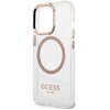 Etui GUESS Metal Outline MagSafe do Apple iPhone 13 Pro Max Przezroczysto-złoty Typ Etui nakładka