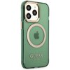 Etui GUESS Gold Outline Translucent MagSafe do Apple iPhone 13 Pro Zielony Kompatybilność Apple iPhone 13 Pro