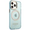 Etui GUESS Gold Outline Translucent MagSafe do Apple iPhone 13 Pro Niebieski Kompatybilność Apple iPhone 13 Pro