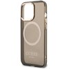 Etui GUESS Gold Outline Translucent MagSafe do Apple iPhone 13 Pro Czarny Typ Etui nakładka