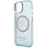 Etui GUESS Gold Outline Translucent MagSafe do Apple iPhone 13 Niebieski Typ Etui nakładka