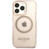 Etui GUESS Gold Outline Translucent MagSafe do Apple iPhone 13 Pro Różowy Model telefonu iPhone 13 Pro