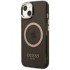 Etui GUESS Gold Outline Translucent MagSafe do Apple iPhone 13 Czarny Seria telefonu iPhone