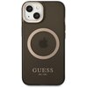Etui GUESS Gold Outline Translucent MagSafe do Apple iPhone 13 Czarny Model telefonu iPhone 13