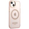Etui GUESS Gold Outline Translucent MagSafe do Apple iPhone 13 Różowy Kompatybilność Apple iPhone 13
