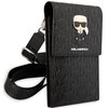Torebka KARL LAGERFELD Ikonik Karl Monogram Patch Czarny Model telefonu Uniwersalny