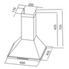 Okap SMITH&BROWN SHCP-651-B2 60 Czarny 320m3/h 68dB klasa D Szerokość [cm] 60